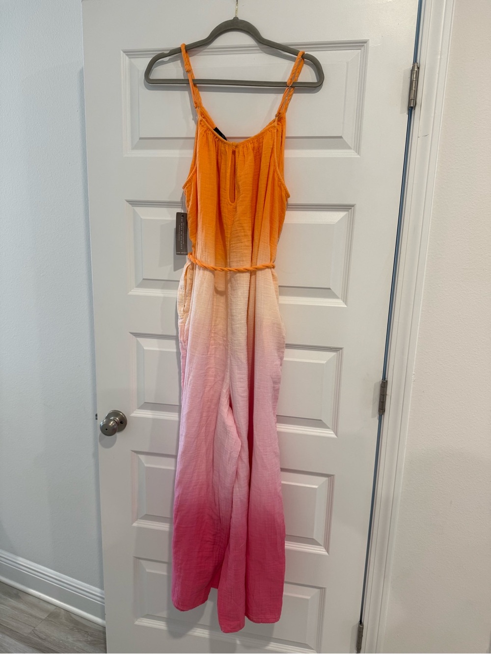 Lane Bryant Orange to Pink Ombre Wide-Leg Jumpsuit - Picture 6 of 6